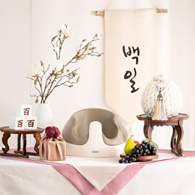 전통백일상(핑크)